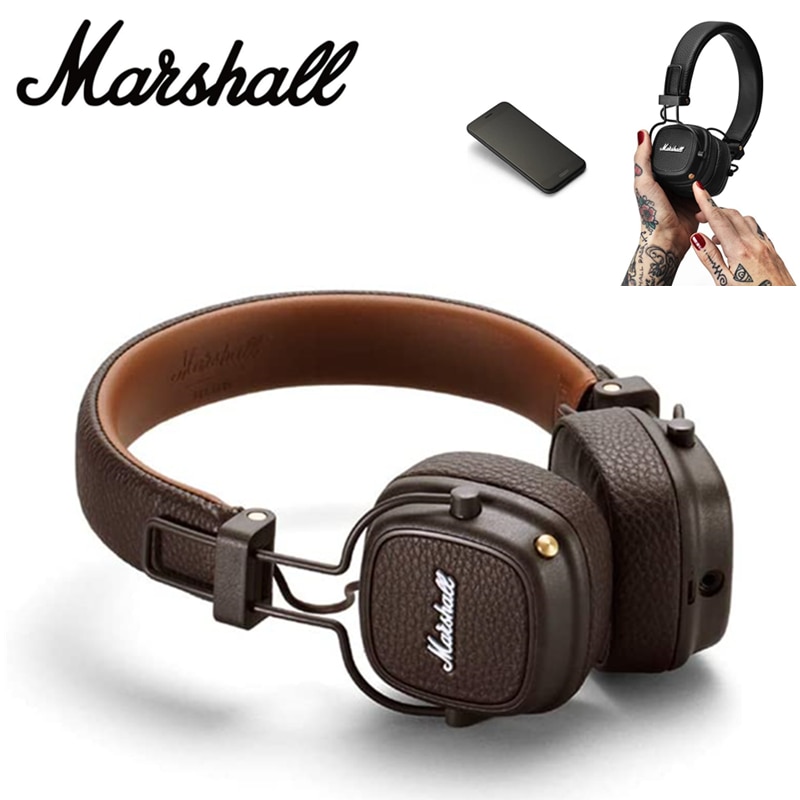 Original Marshall Major III Wireless Bluetooth Headphones Wireless Deep Bass Foldable Sport Gaming Music Headset with Microphone