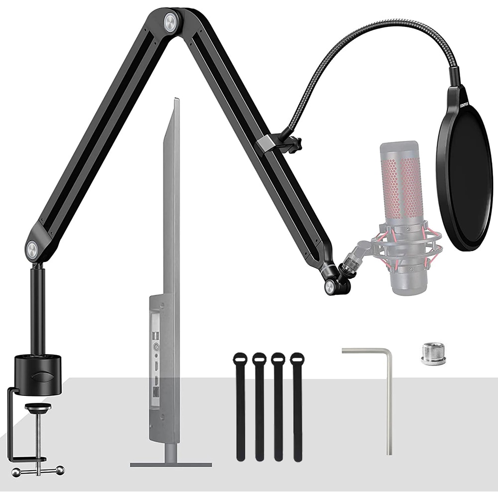 HyperX QuadCast S Microphone Stand Desk Adjustable Compact Mic Suspension Boom Scissor Arm Stand For Blue Yeti HyperX SoloCast